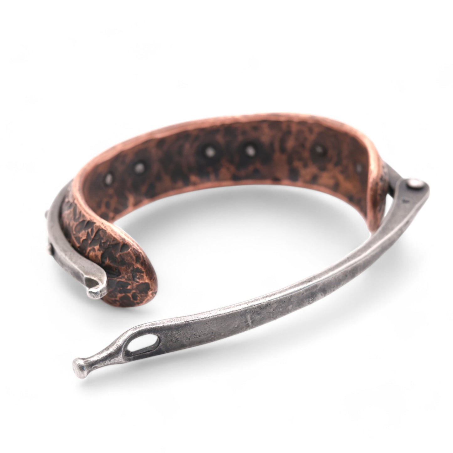 JM Copper and Stainless Steel Bracelet with a clasp