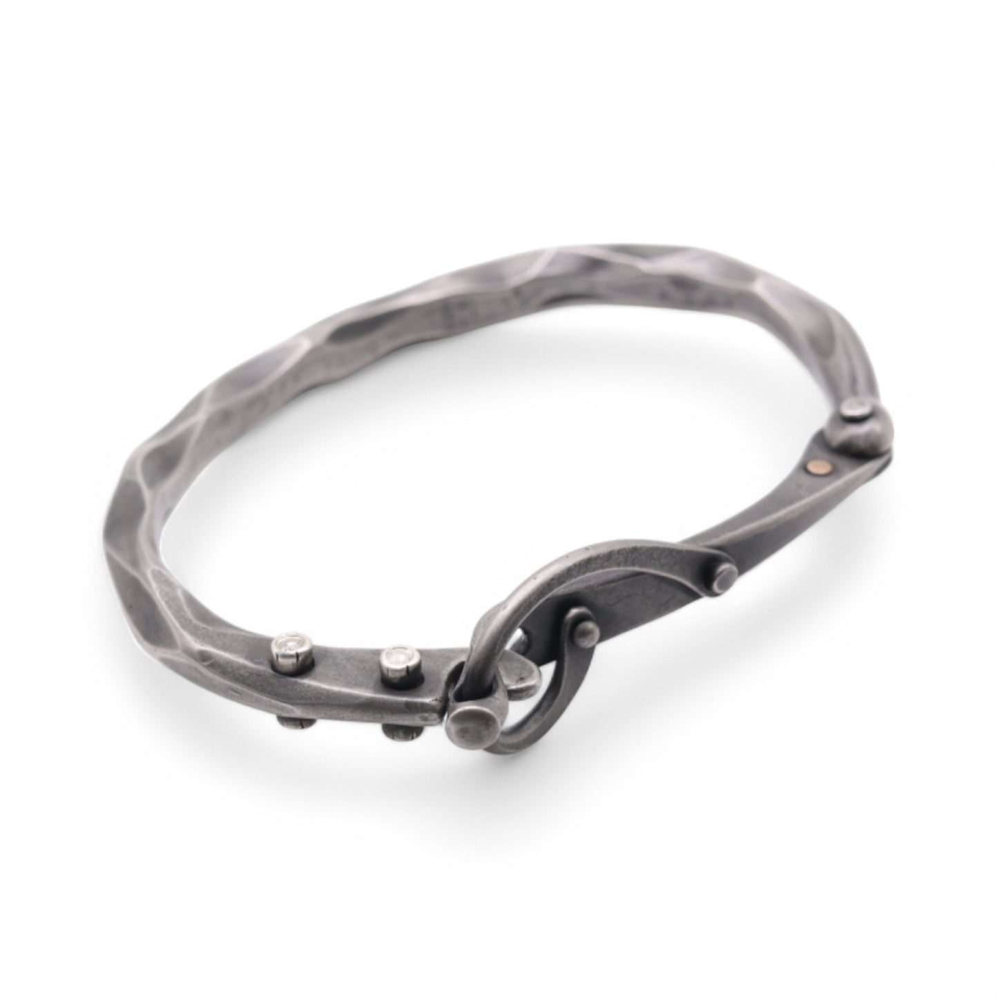 "Blacksmith" Bracelet with Diamonds and a super clasp