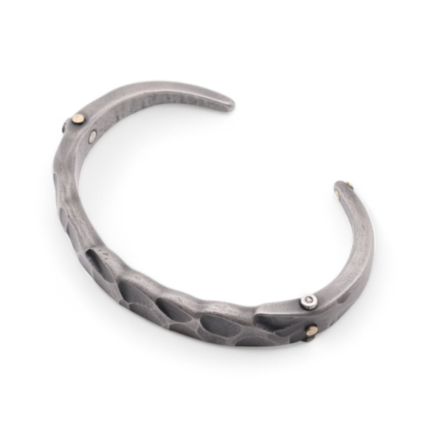Stainless Steel Cuff with Diamonds