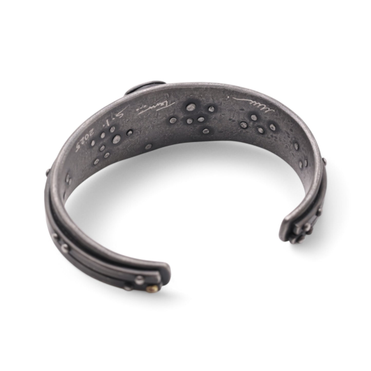 Bold Wide Stainless Steel Scull Cuff
