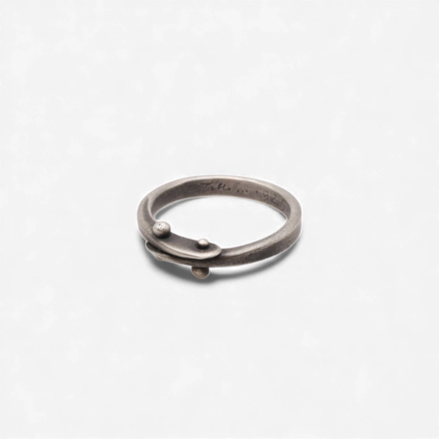 Hand-forged sterling silver rings