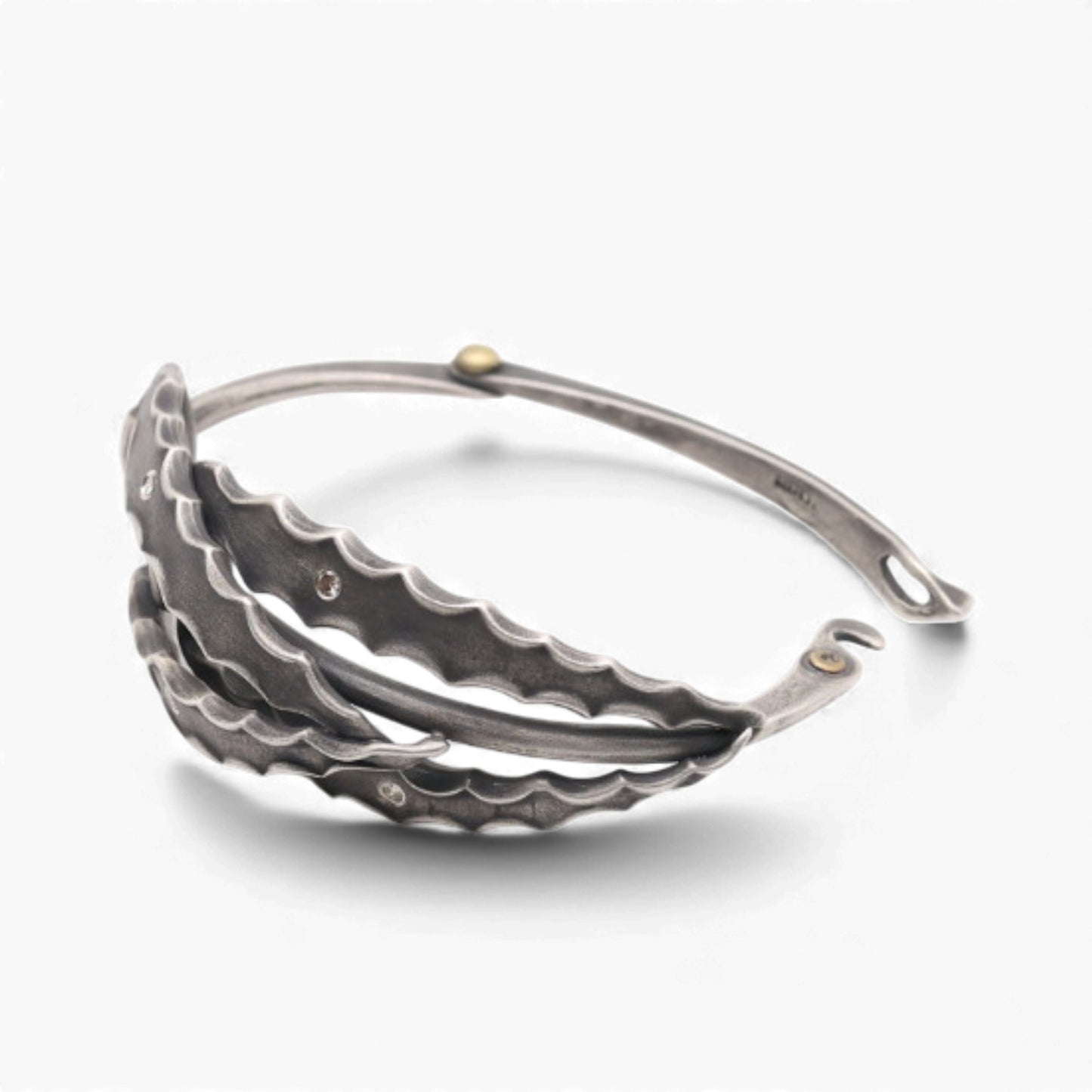 Sterling Silver Diamond Thistle Bracelet