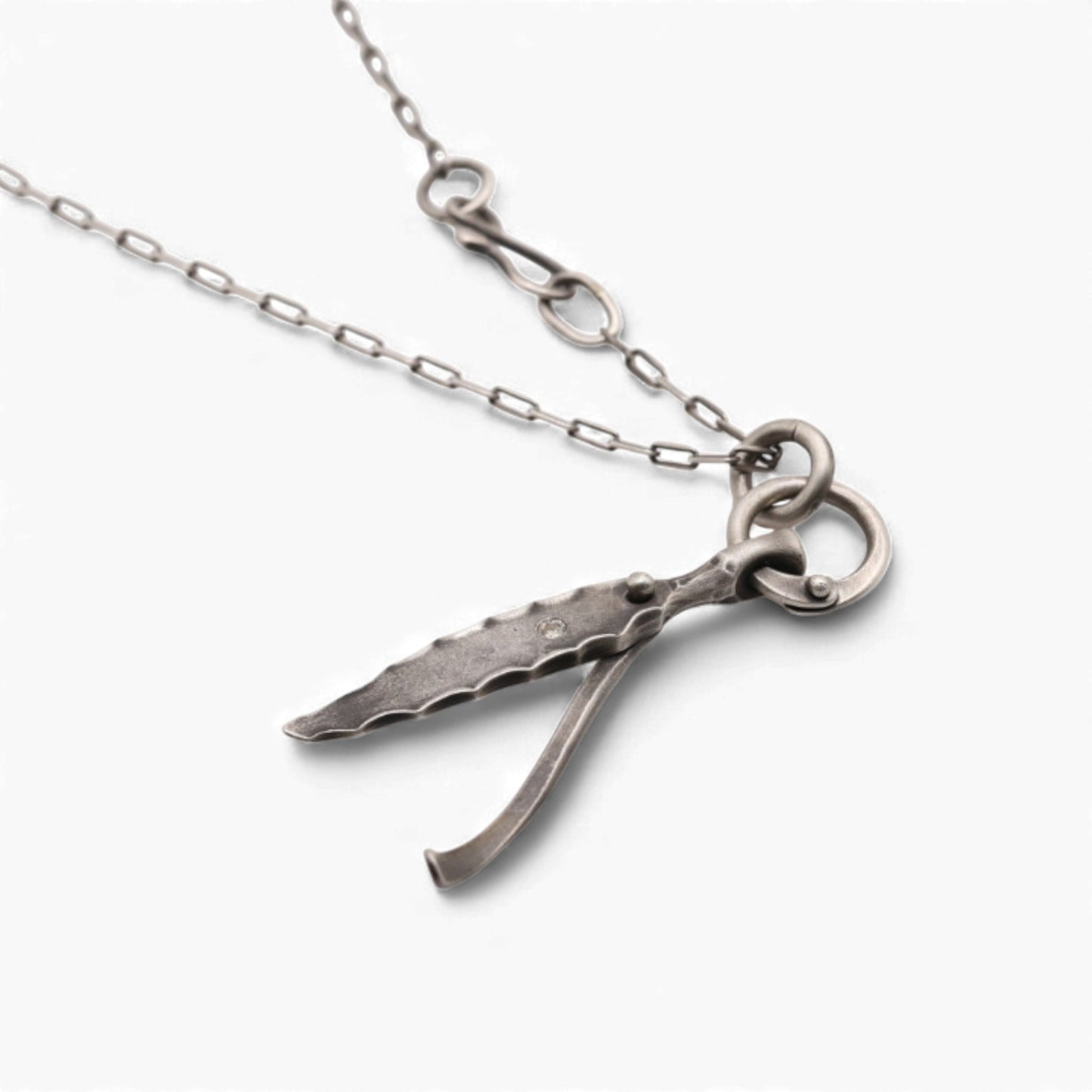 Sterling Silver Diamond Thistle Pendant