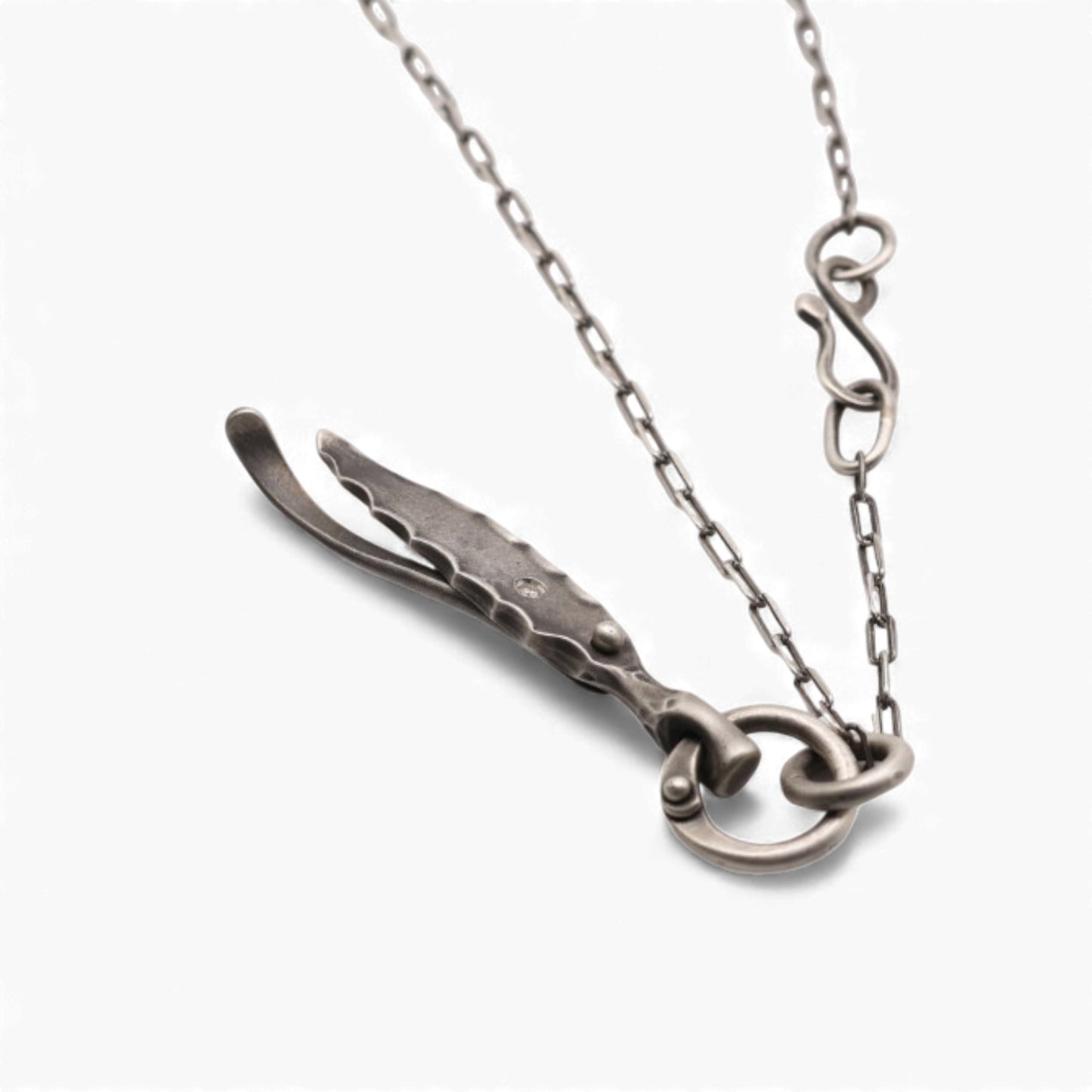 Sterling Silver Diamond Thistle Pendant