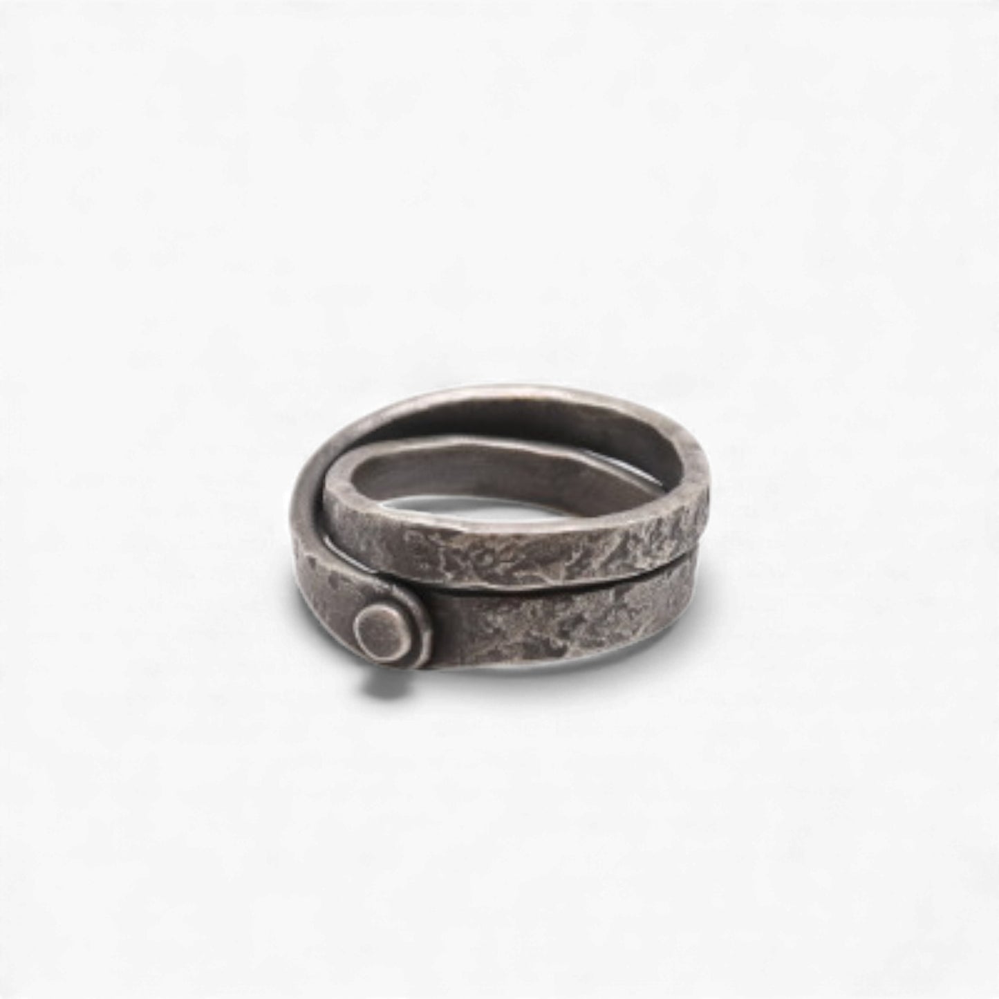 Hand-forged sterling silver rings