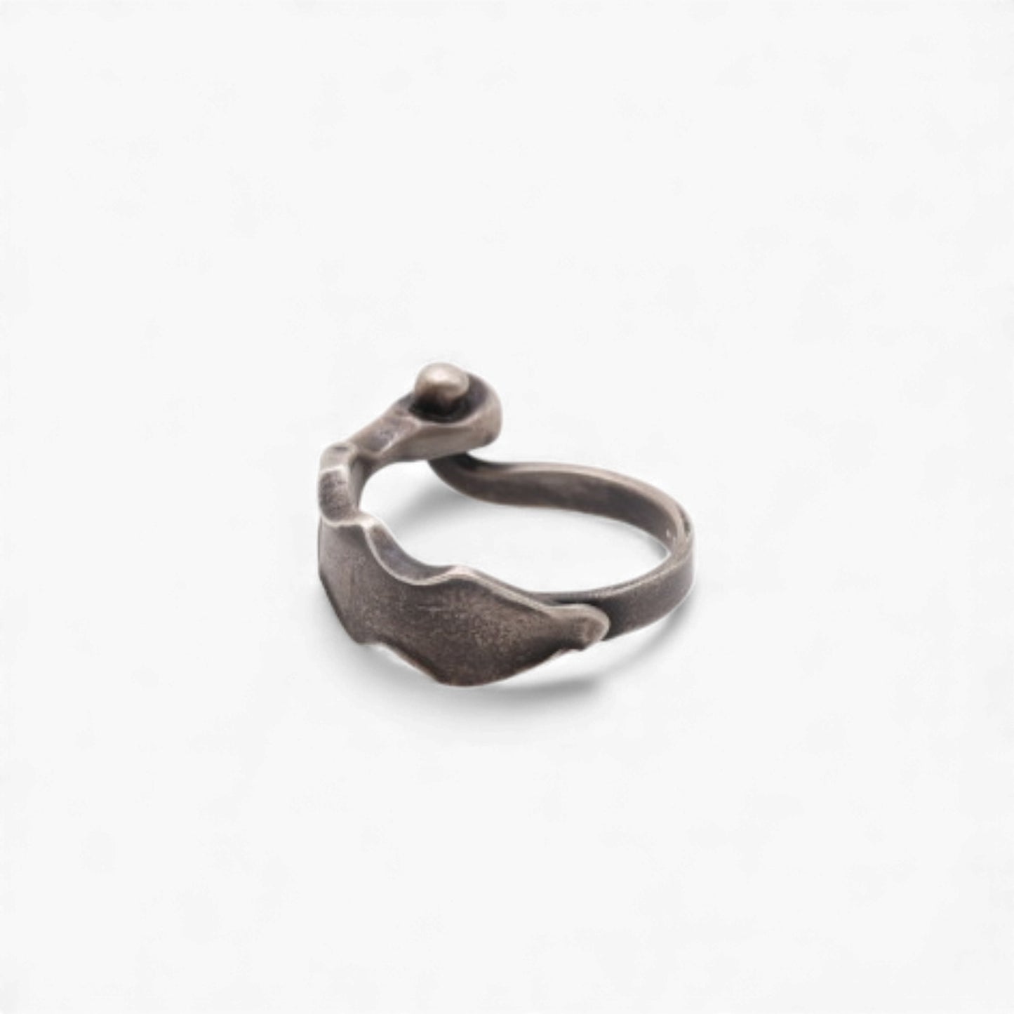 Hand-forged sterling silver rings